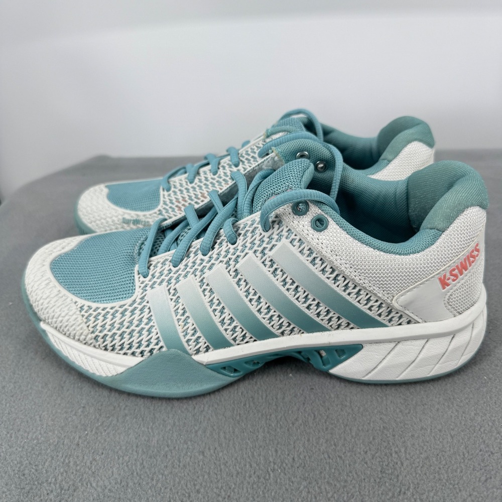 K-Swiss Express Light Womens 8 Pickleball Shoes Aqua White Tennis Court